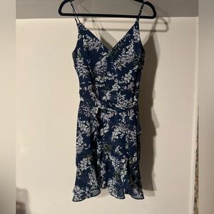Floral Print Dress with Waist Tie